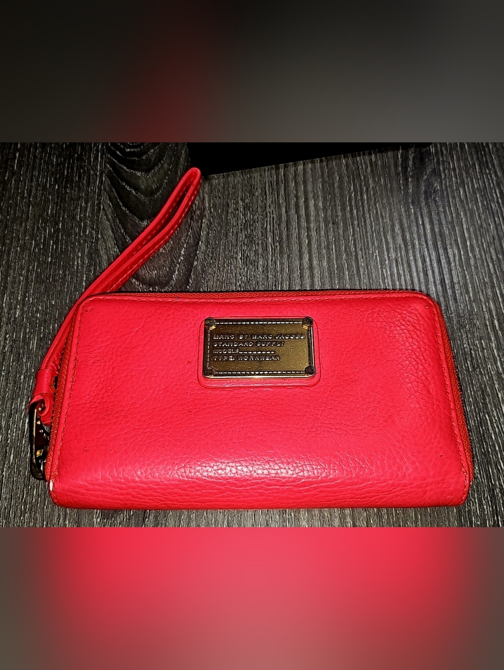 Authentic Marc by Marc Jacobs Neon Pink/Gold Wristlet Wallet